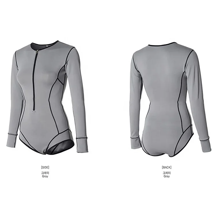 Custom Colorful Licra Sports Wear for Surfing Swimming Lady Long Sleeve UPF 50+ Rashguards  HC-SW010