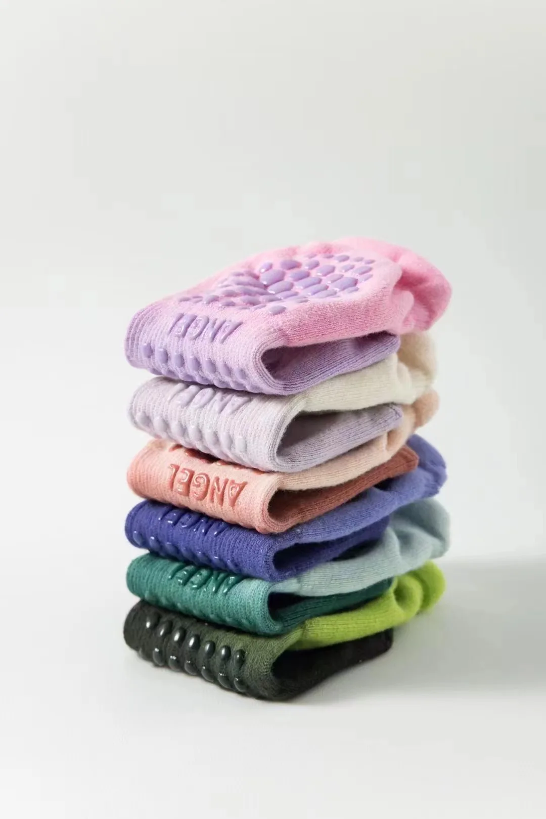 wholesale Anti Slip Non Skid Barre Yoga Pilates Hospital cotton custom Socks with grips for Women