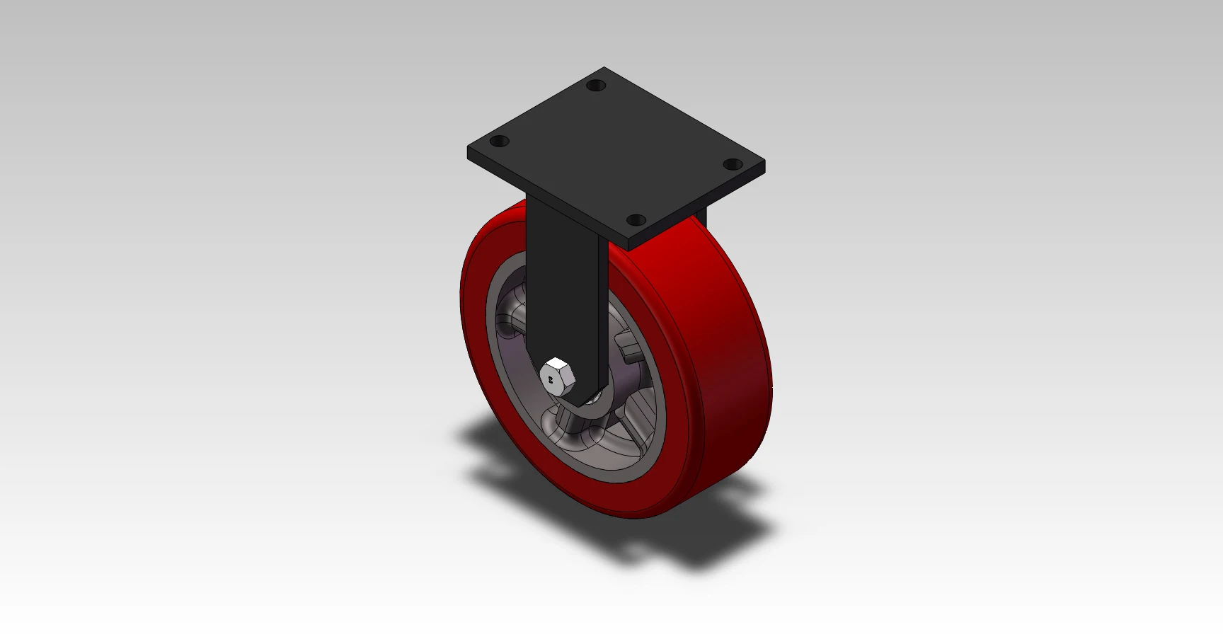 4 Tons cast iron polyurethane extra heavy duty super heavy duty caster wheel