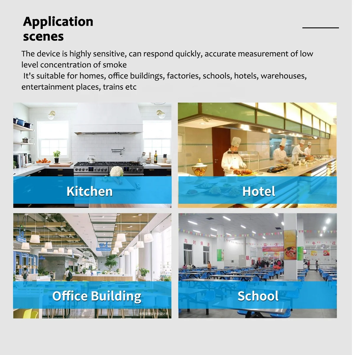 UEMON Factory Price Tuya WiFi gas leak detector alarm system gas sensor detector household smart sensor safety gas alarm