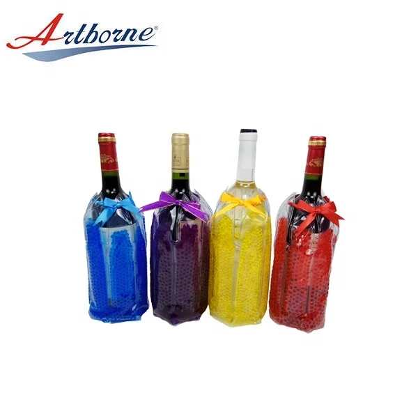 PVC Hot And Cold Ice Gel Bag Wine Pack Top Bottle Cooler Wine Cooler Wrap Sleeve Freezer Cover Pack Champagne Chiller Cooler Pad