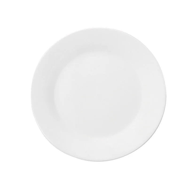 GZYSL DIY custom logo 6/7/8/10 inch restaurant flat dessert porcelain white plate sublimation round ceramic dinner dish plates