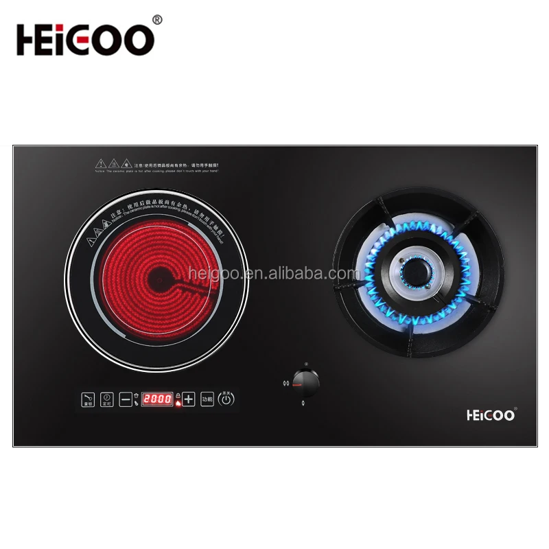 2-х конфорочной встроенный многофункциональный Электрический Инфракрасный Индукционная плита 2000w & газовая плита из закаленного стекла, amic верхняя пластина с таймером