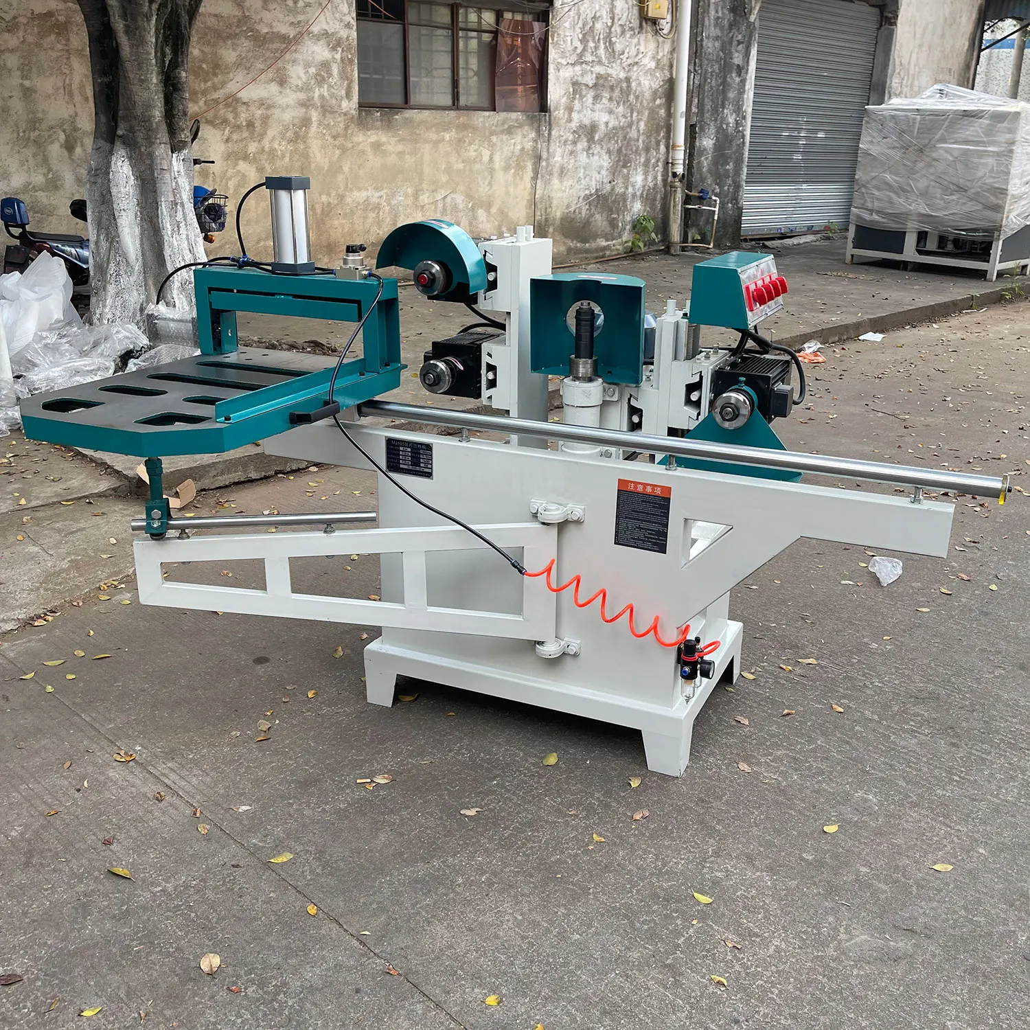 Five saw blade tenon cutting machine MJ105 single guide rail square wood mortise machine