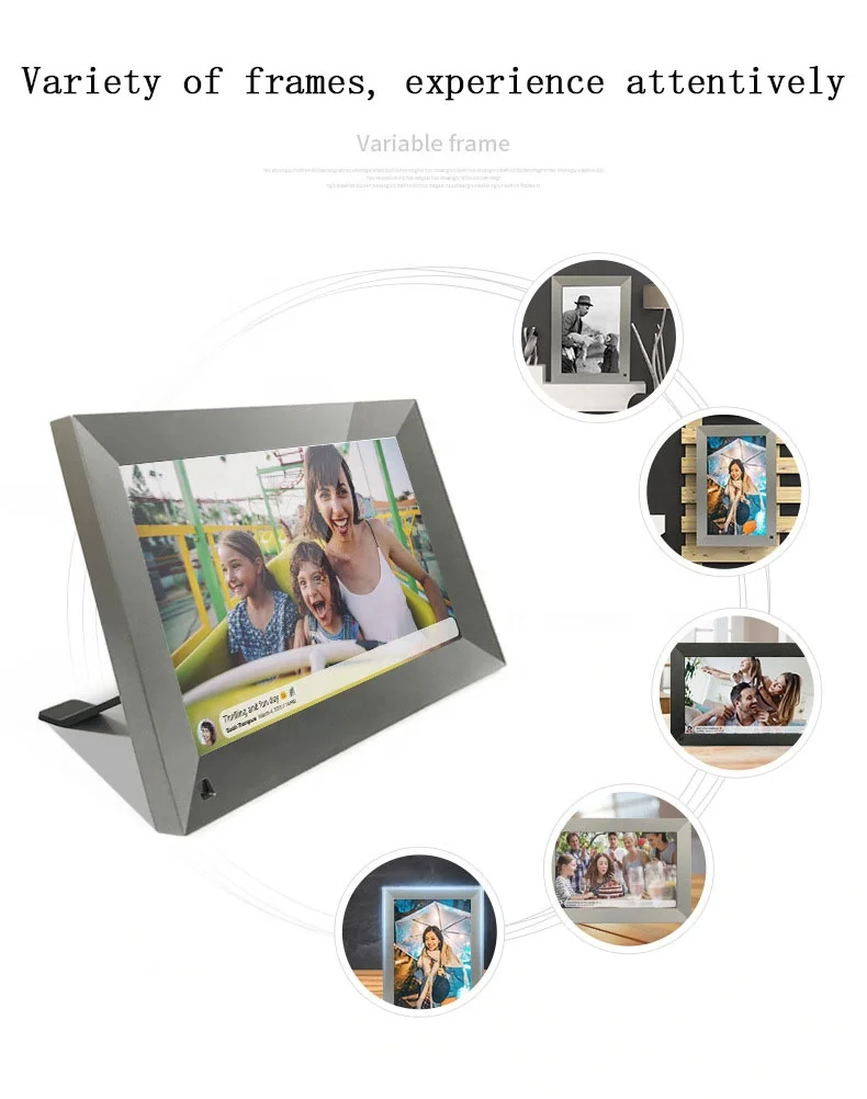 Smart CE Rohs FCC WIFI облачный сенсорный экран воспроизведение видео акриловая цифровая фоторамка