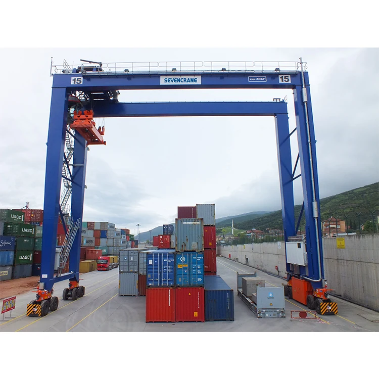 Double girder rail mounted or rubber tyred gantry crane for lifting and moving precast concrete bridge girder