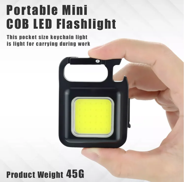 NIA-K1 Carabiner LED COB mini flashlight bottle opener mini portable camping lights