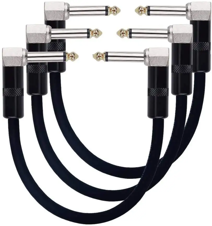 1/4in guitar effect cable Gitarren Klinkenpatch kabel angle to straight male 6.3mm/ 6.35 mm Instrument Patch-Kabel Gitarre cable