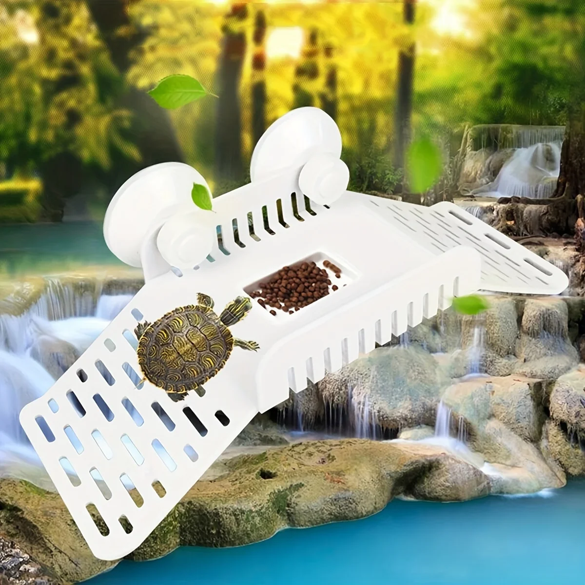 Turtle Basking Platform with Suction Cup Water Turtle Terrace Tortoise Tank Drying Rest Platform Aquariums & Accessories