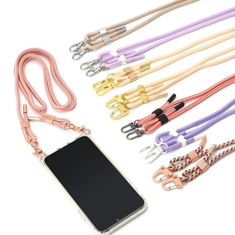 Two Snap Hooks Phone Lace Detachable Phone Lanyard Universal Crossbody Cell Phone Lanyard Smartphone Strap Cord