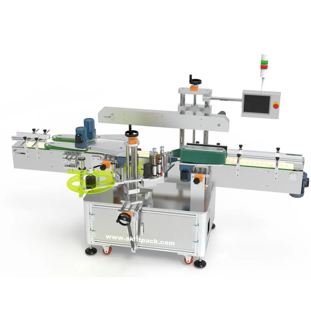 SKILT Automatic sticker flat pvc pet bottle labeling machine multi side factory price