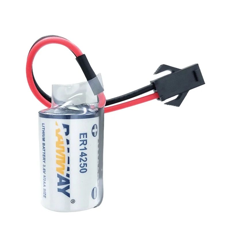 RAMWAY Custom 3.6V ER14250 Primary Lithium Battery add Wire Leads connector Welding leg battery pack