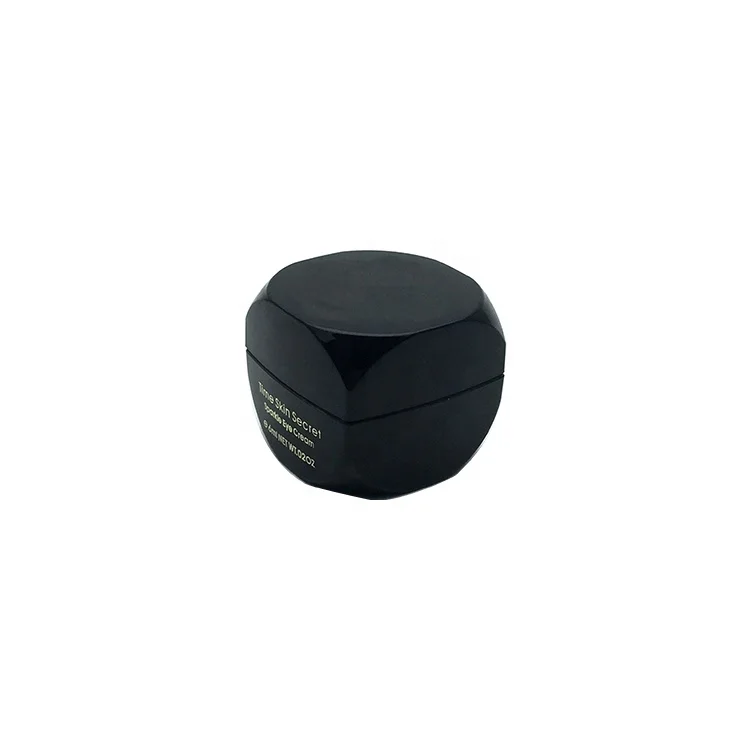 
nail gel eye cream container cosmetic black color cheap price 5ml empty jar square mini small jar with printing 