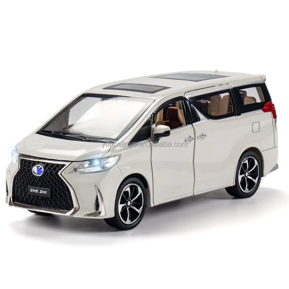 Модель из литой машины игрушки 1:24 Lexus LM корпоративный автомобиль роскошные MPV-огни открытые двери детализированный интерьер премиум подарок