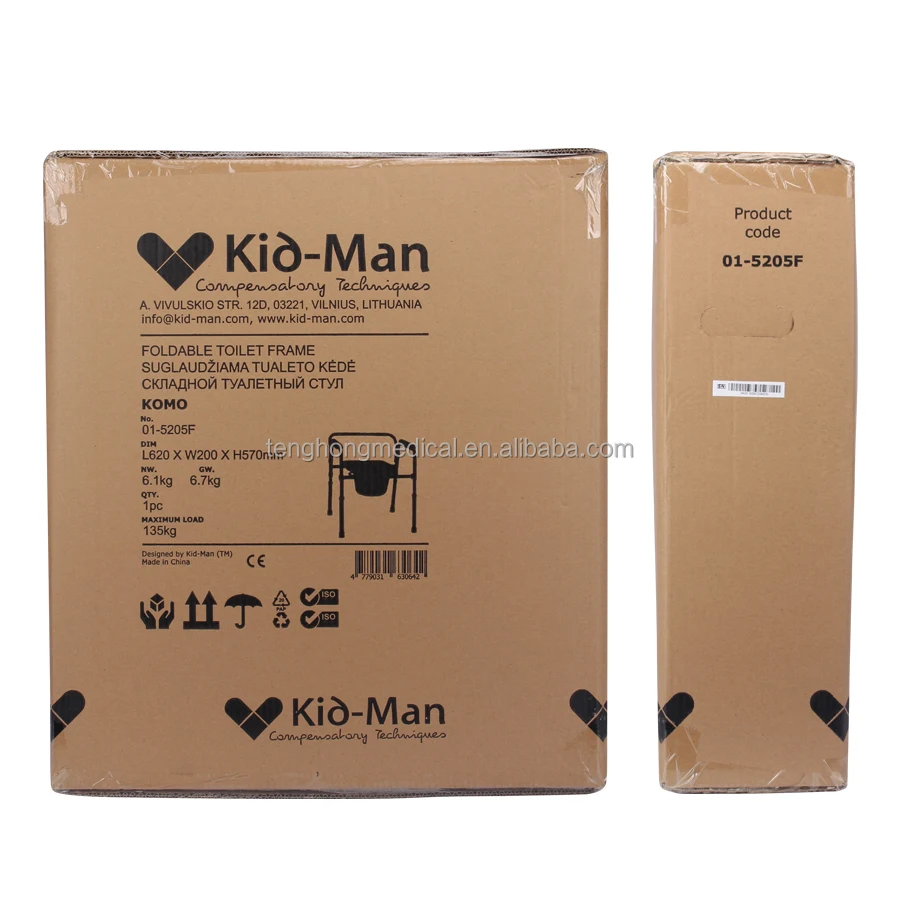 300lbs Medical Homecare Steel 4 in 1 Folding Bedside Commode Chair Portable Toilet Alternative with Bucket