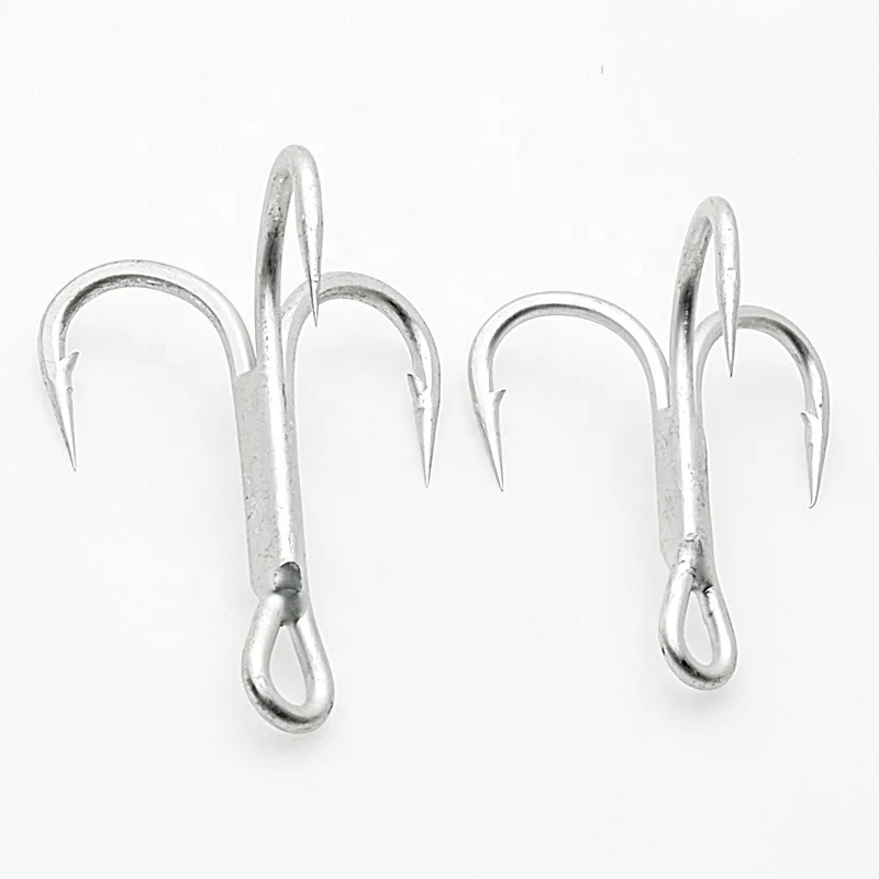 Manufacturer Spot Factory Wholesale High Quality All Sizes High Carbon Steel Anti Corrosion Hard Fishhooks 4X Treble Hooks