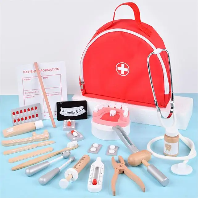 Medical Kit Doctor Dentist Pretend Play Set Equipment Kit for Kids with Case for Kids Interactive Game Roleplay
