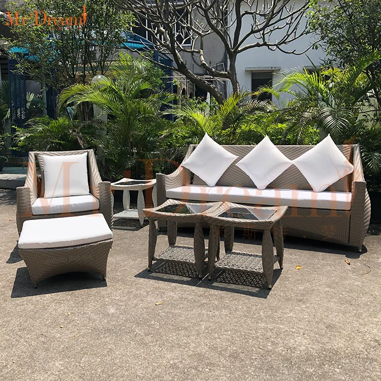 Mr Dream contemporary Shangri-La Hotel rattan wicker outdoor garden lounge suit sofa set
