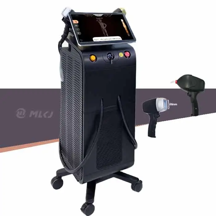 2023 diode laser ice triple trio laser 755 810 1064 nm 808nm Two handles hair removal machine