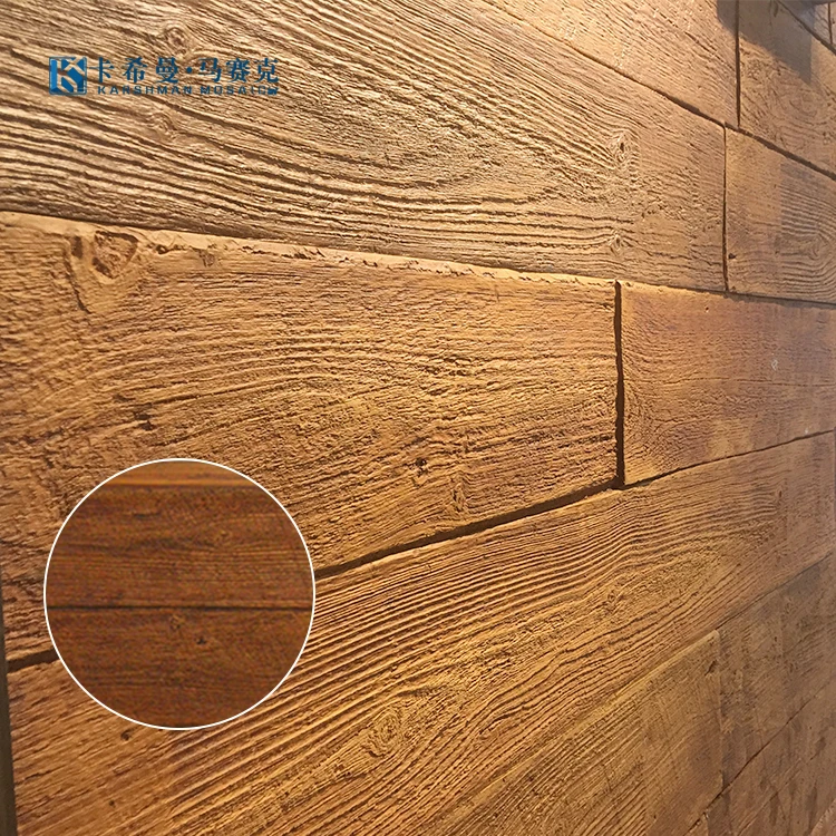 Neu Water Proof Insulate Board Outer Wall Decorative Pu Wood Panel Faux Stone Panel