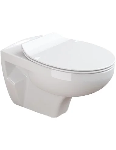 Modern Slim round Standard European Toilet Seat Cover Soft Close SU008 Made of Wood Plastic Urea Oval Shape Closed Front