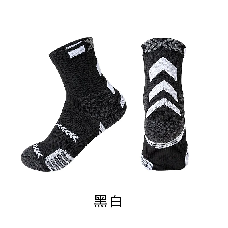 Medium Crew Adult and Children Basketball Star Thickened Towel Bottom Professional Anti-slip Sports Socks