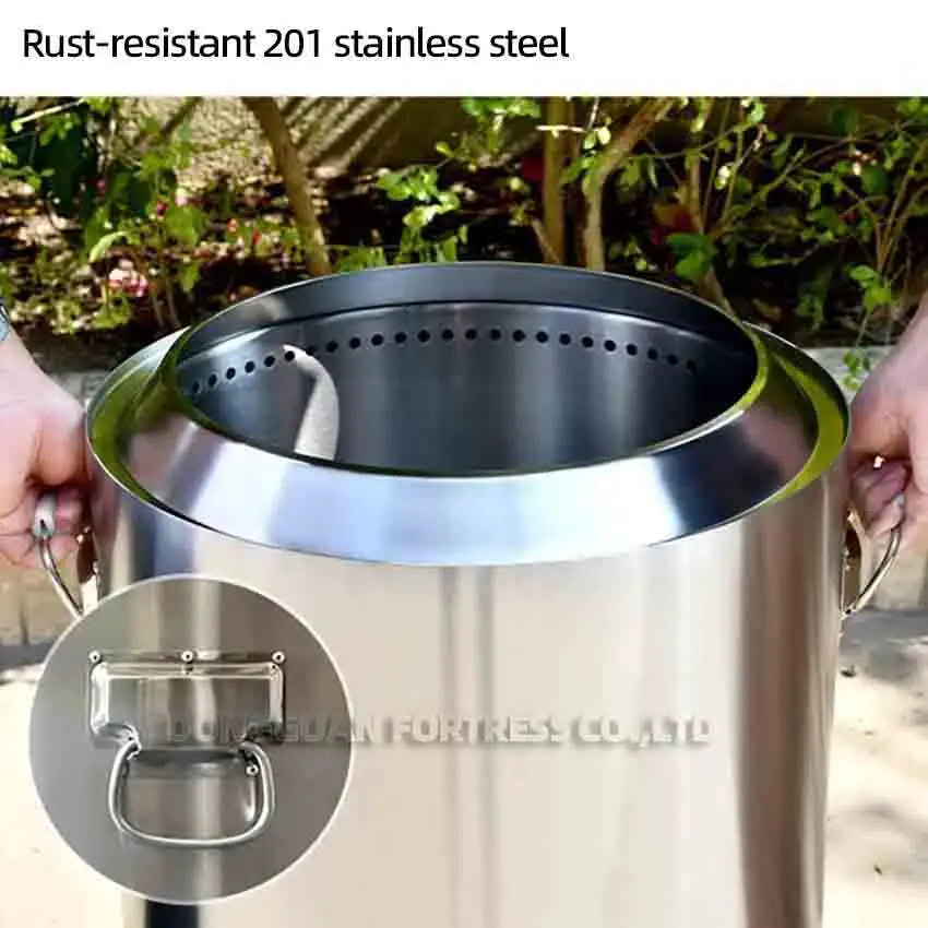 2023 new design adjustable portable bonfire steel smokeless fire pit for outdoor camping and heating