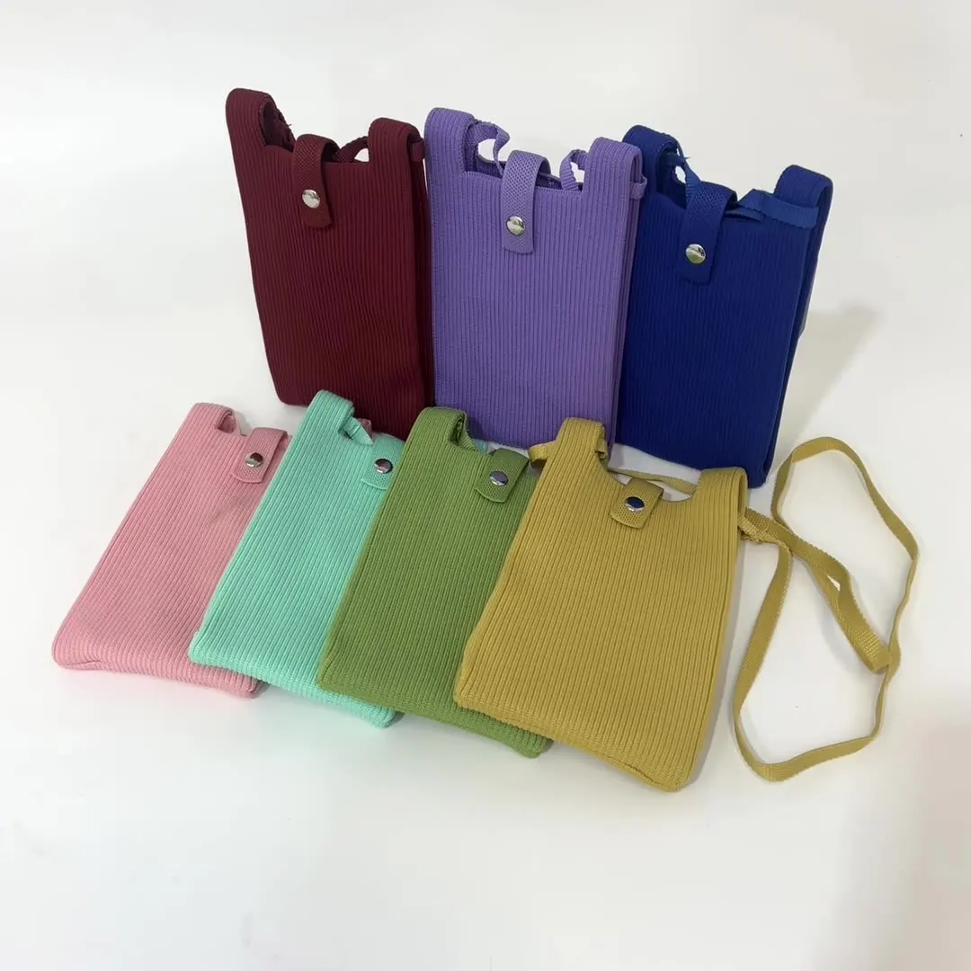 Women Knitted Flower Tote Handbag Mini Purse Crossbody Bag Fashion Girl Crochet Beach Phone Bag