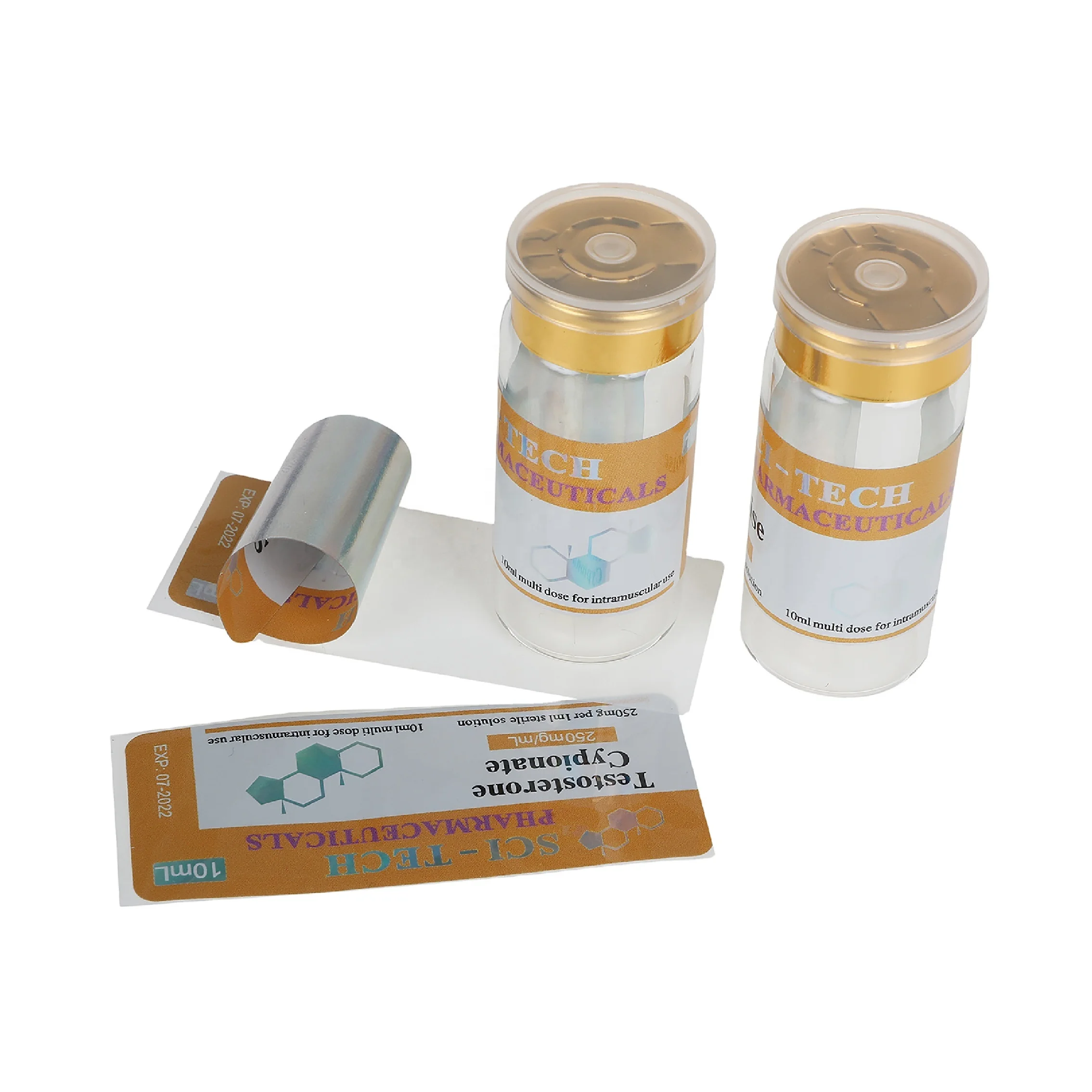 custom 10ml hologram steroid vial box label
