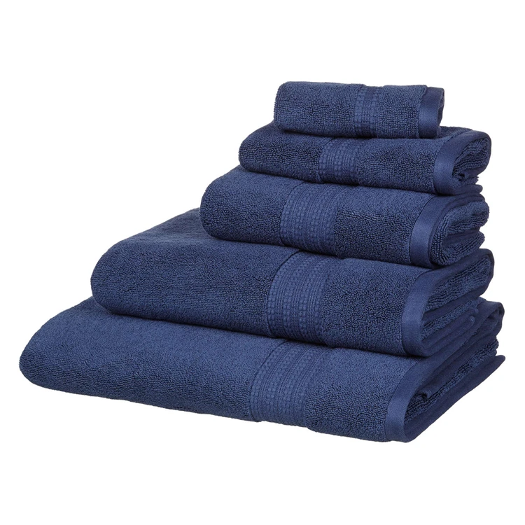 Ultra plush 100% cotton towel set 3pcs embroidered hand face bath towel