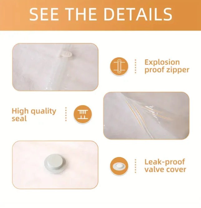 Amazon Top Seller Cheap Transparent Vacuum Compression Storage Bag Reusable Space Saver Vacuum Storage Bags With Pump