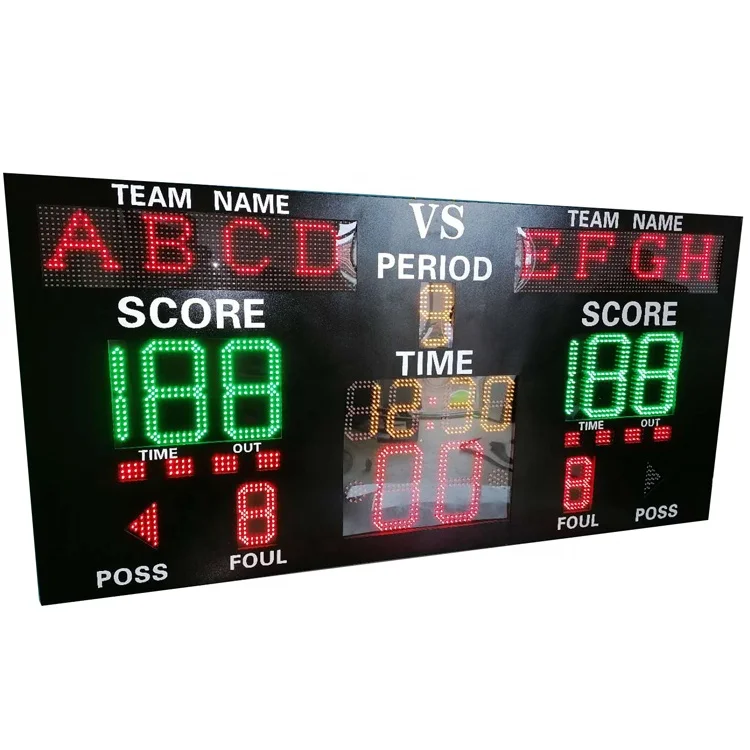 
Factory Prices Wall Mounted Electronic Basketball Scoreboard with Shot Clock 