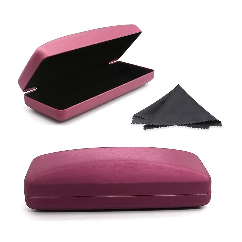 Wholesale Optical glasses case Iron reading cheap metal PU  glasses box eyeglasses package Eyewear case with custom logo