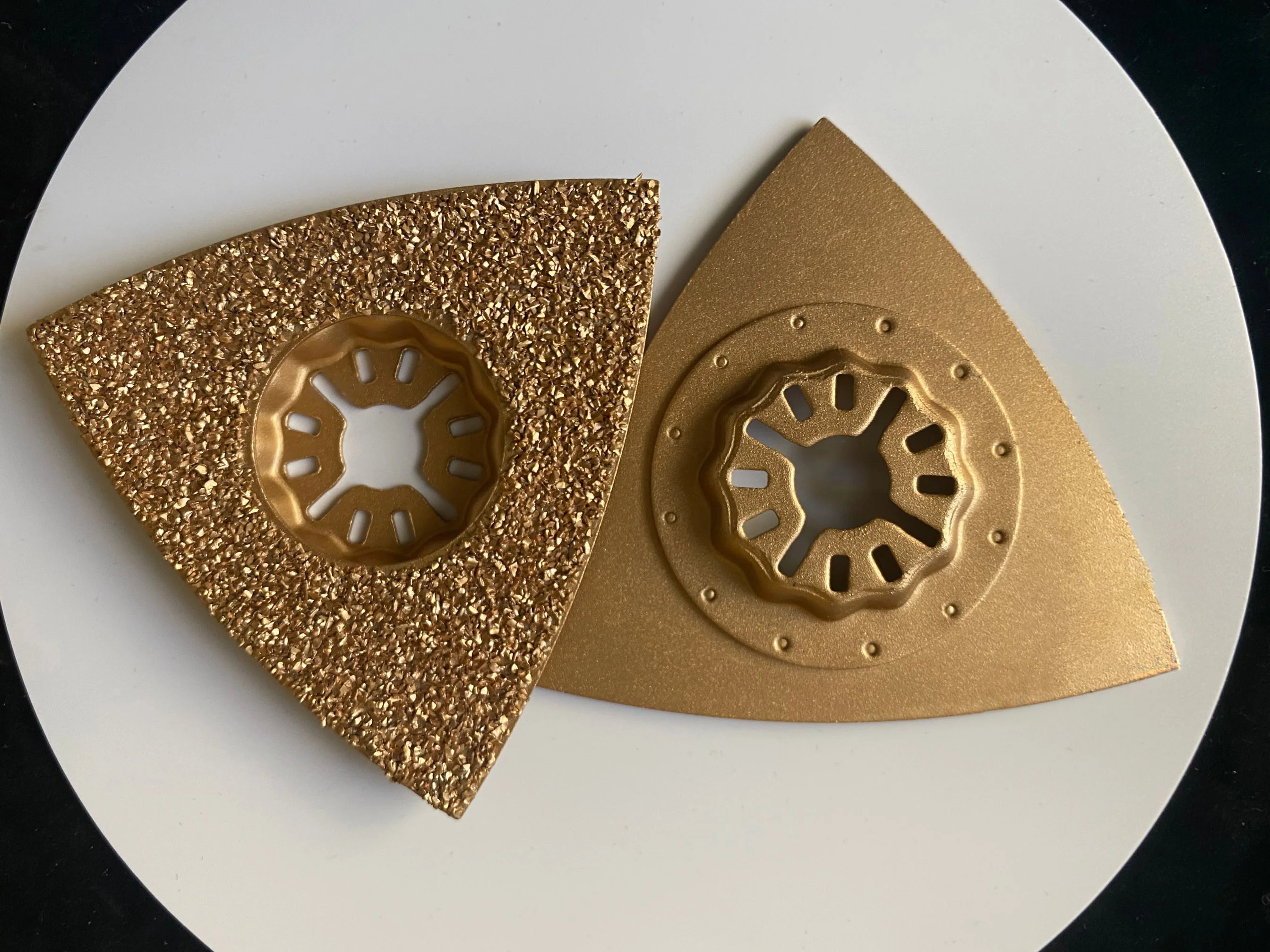 Universal Multi-functional Oscillating Tool Blade Made of High-carbon Steel Brazed Diamond Triangular Grinding Disc