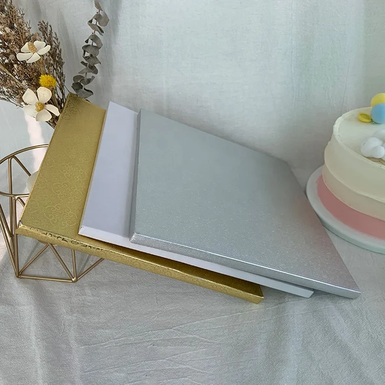 Hot selling corrugated cake board round square cake base custom size cake drum