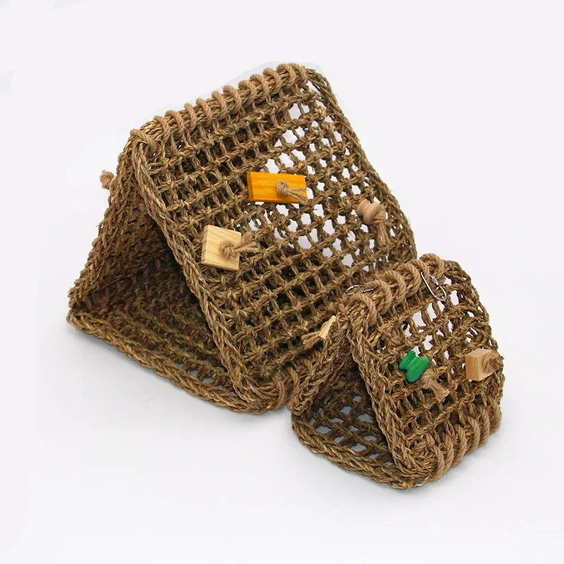 Parrot Bird Toys Rope Braided Pet Parrot Rope Chew Swing Toy Budgie Perch Coil Cage Cockatiel Toy Pet Birds Training Accessories