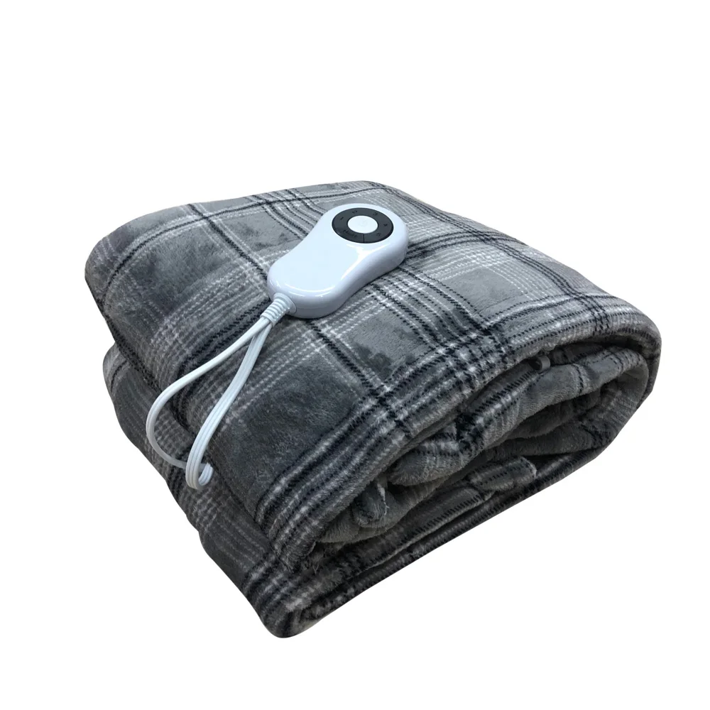 Amazon Manufacturer Washable Auto Off Warming Zone Electric Heated Blanket Full Size Mattress Pad for US market