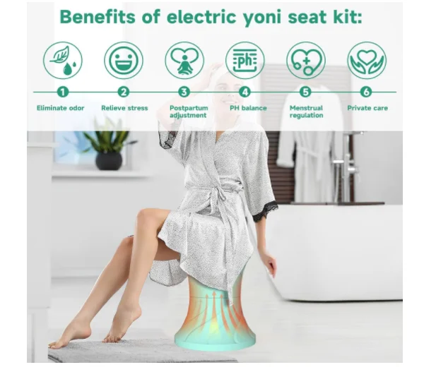 V-shaped steam seat set,Yoni set with comfort pad for cleaning, tightening, postpartum recovery