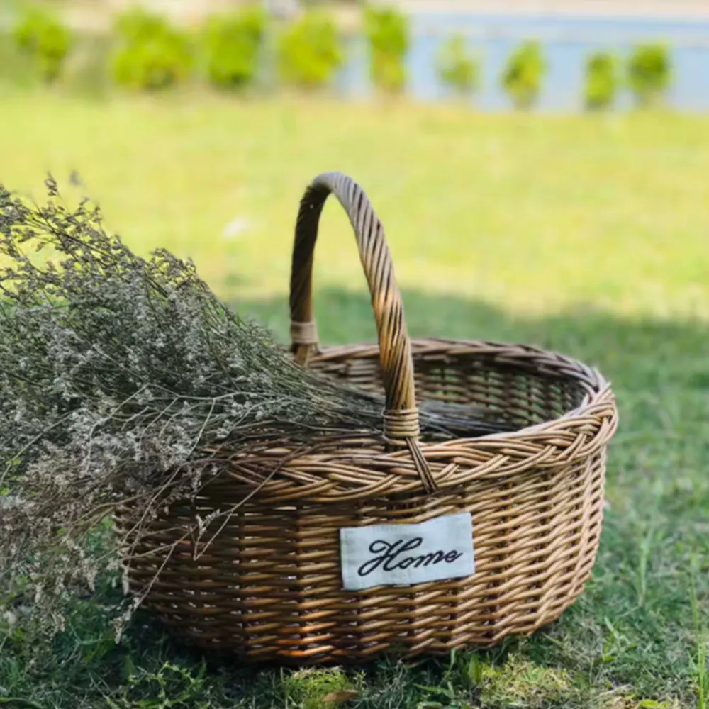 Handmade Wholesale Decoration Willow Wicker Gift Hamper Basket