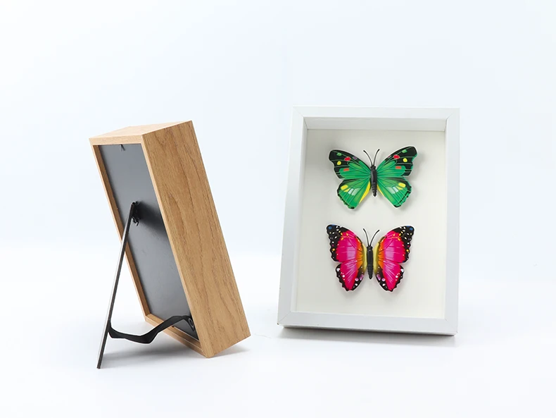 High Quality 8x10 inch Wooden Shadow Box Frame Wholesale MDF Picture Frame insect Frame