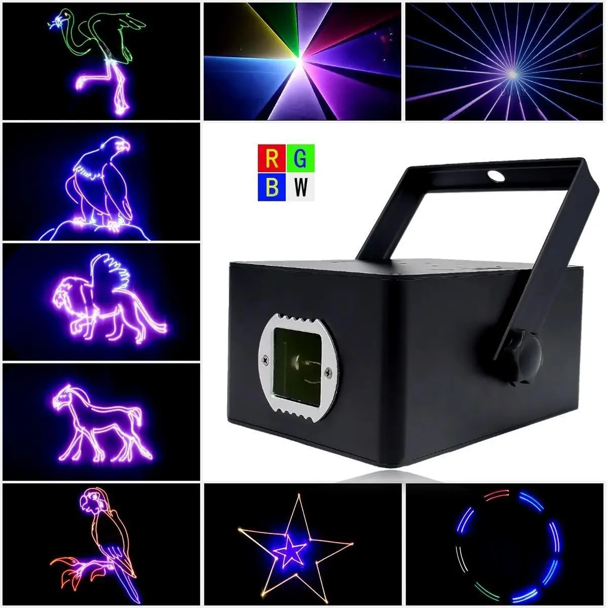 Best Selling Colorful Led 1 W RGB Auto Mini Laser Animation Wedding Stage Lighting DJ LED  Disco Lights
