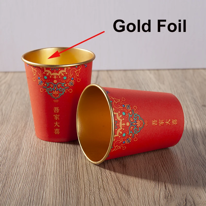 New arrival Aluminum foil gold foil express coffee Paper Cups
