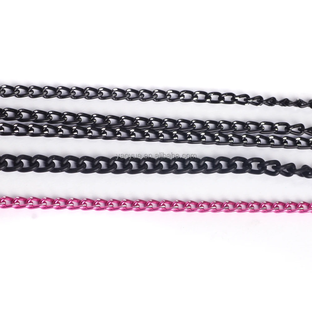 Алюминиевый черный розовый красный Снаряженная бензопила цепь мужские золотые цепи