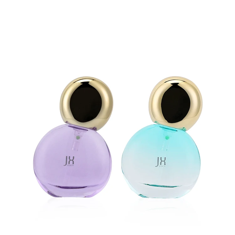 Unique shape 1oz 30ml glass serum bottles empty makeup face foundation bottle with plastic pump