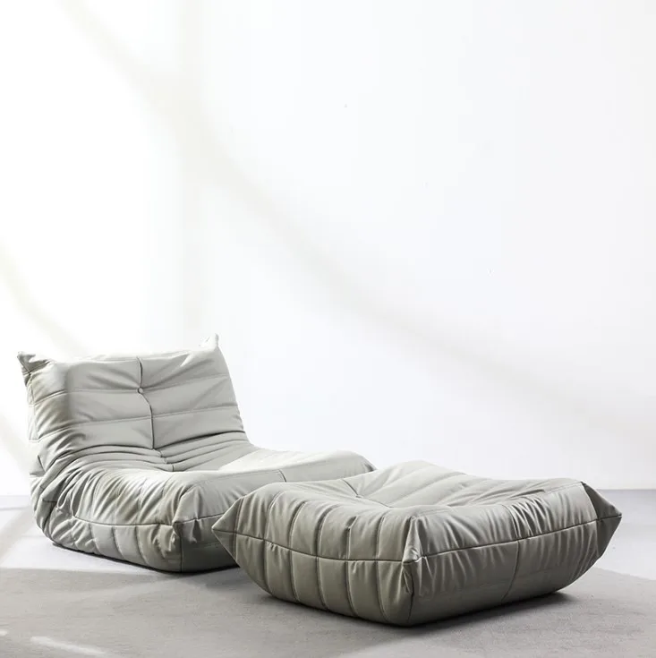 Modern Fabric Tatami Lounger Togo Design Caterpillar Lazy Sofa