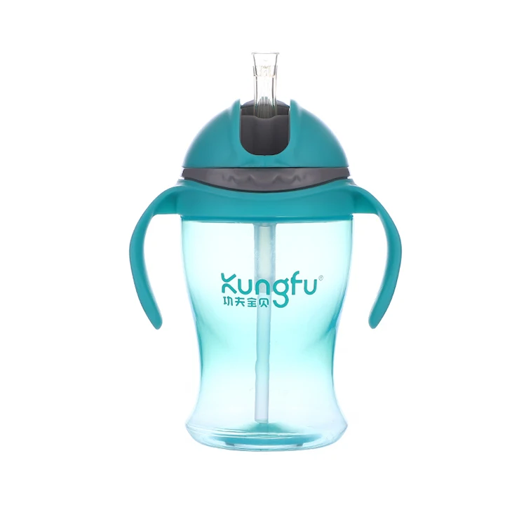 New design cartoon cute baby trainer sippy cup 300ml food grade BPA free baby sippy cup