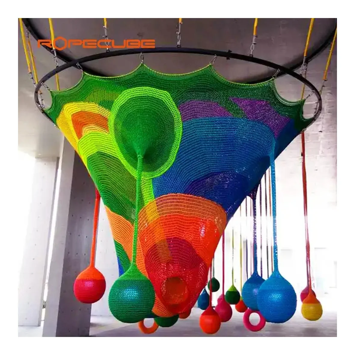 Colorful Handmade Crochet Net Swing for Indoor and Outdoor Slides Amusement Park Kindergarten New Playground Items