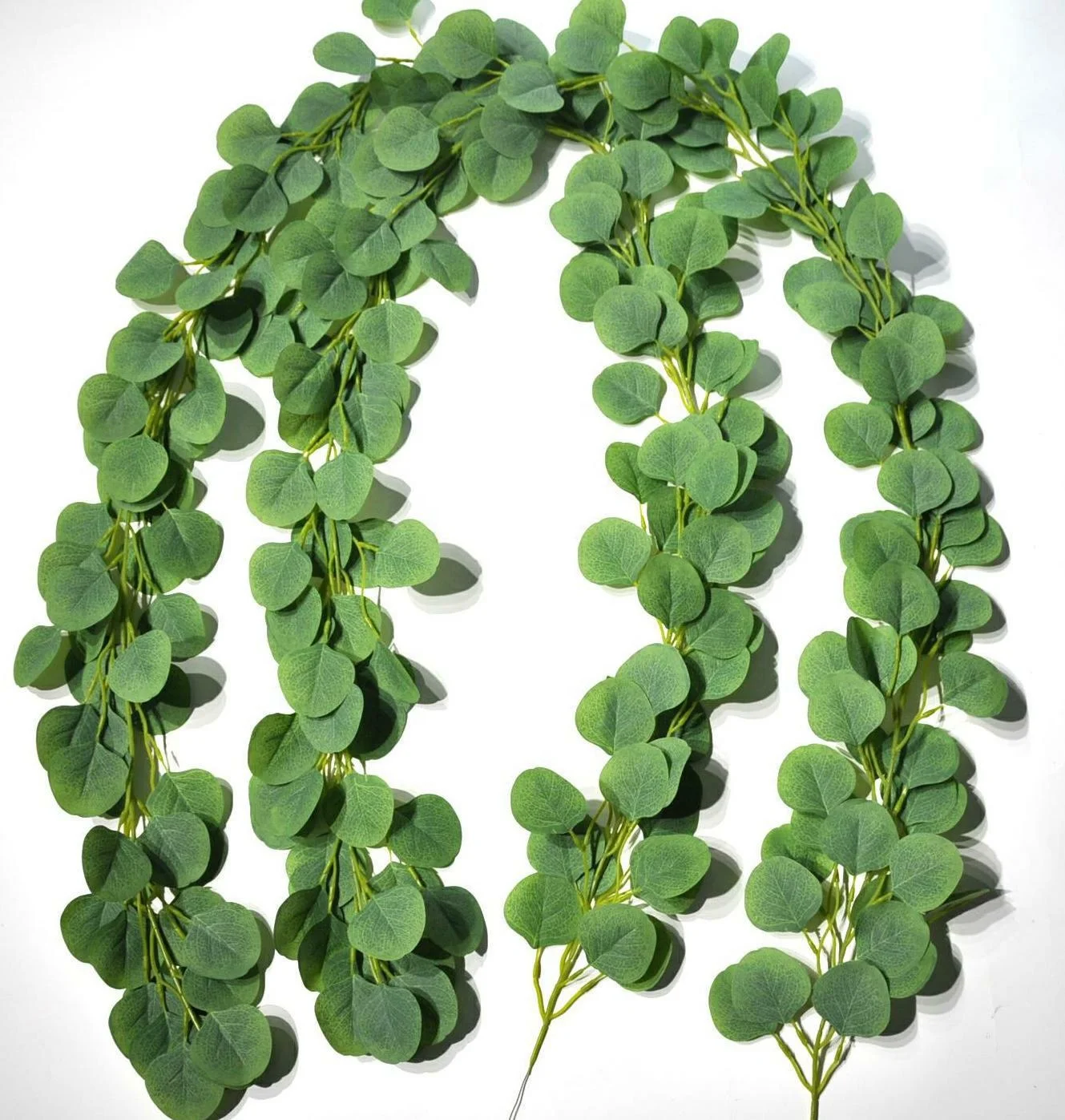 O-X318 Wholesale eucalyptus leaves greenery vine artificial Cheap eucalyptus willow leaves hanging garland for home garden decor