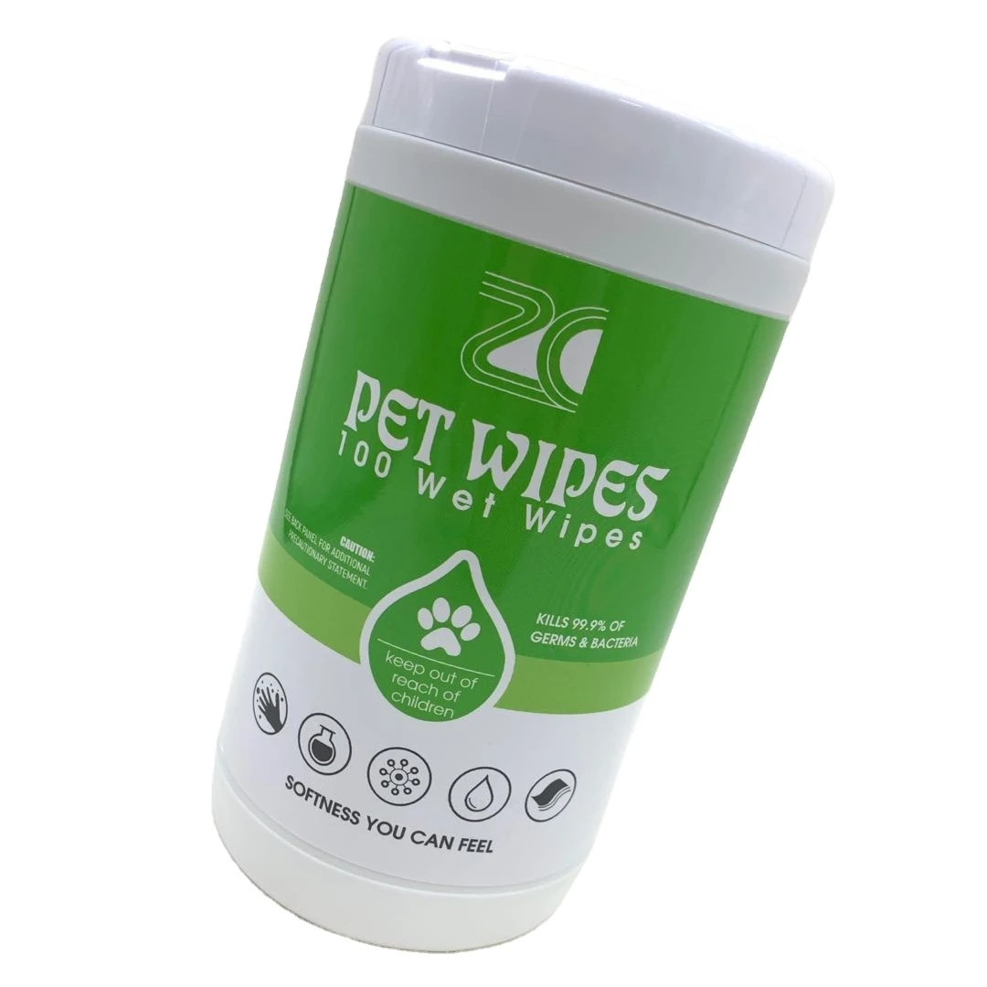 Custom Manufacturer Disinfectant in Bucket Private Label Alcohol Single Surface Care Dog Pet Wet Wipes for Pet Adults Non-woven