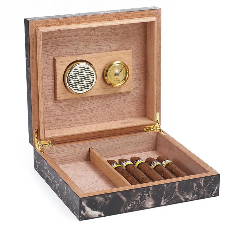 China Top supplier Manufacture Accept Customized Size wooden  ceramic tile cigar humidor box